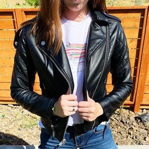 Vegan Leather Jacket by Abercrombie & Fitch